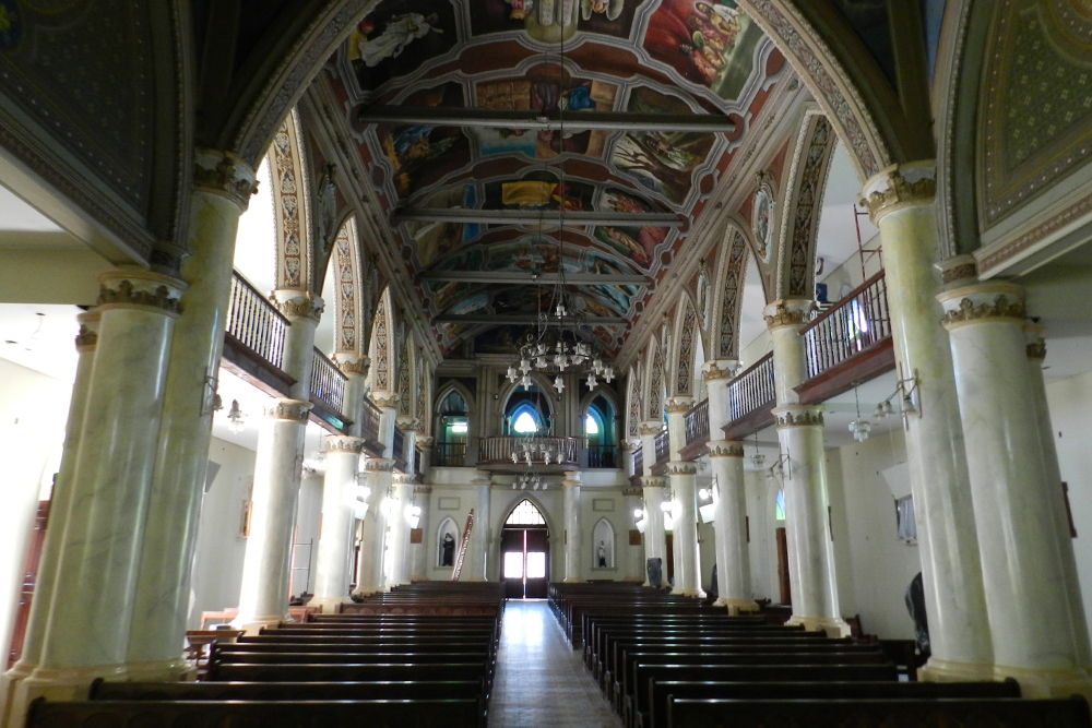 Forro da nave central ganhará novos desenhos (Foto: Laila Braghero/O Semanário)